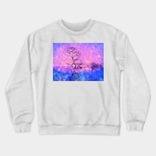 Purple tree reflections Crewneck Sweatshirt